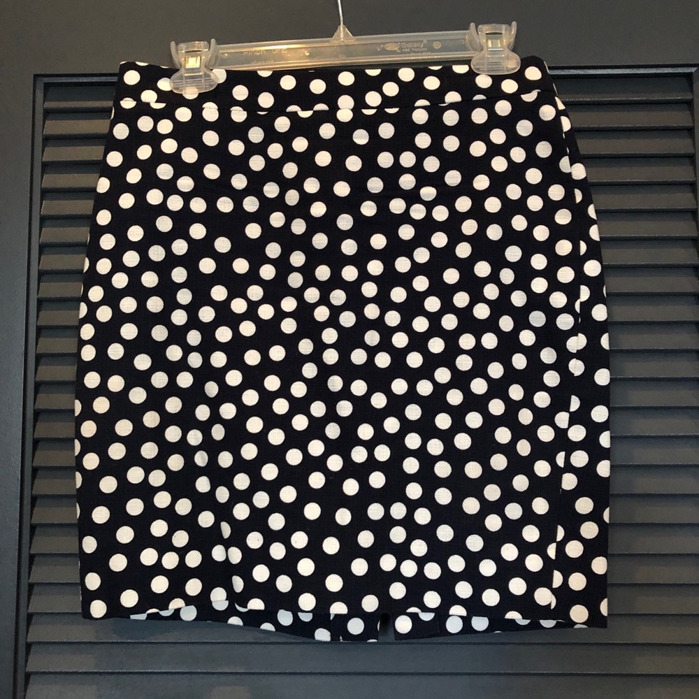 J Crew Pencil Skirt - Polka Dotted